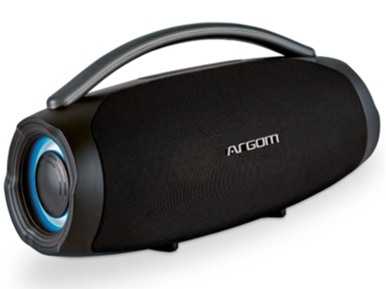 Argom - BOCINA PORTABLE, RADYON X49 SPORT BLUETOOTH 5.0, IPX5 28W, INDOOR/OUTDOOR WIRELESS SPEAKER, NEGRO.