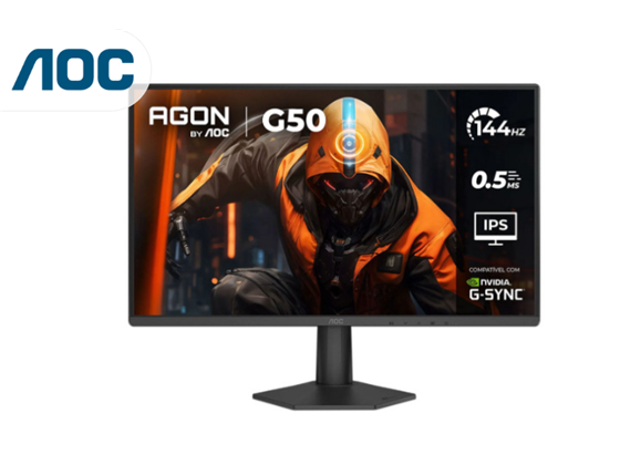 AOC - MONITOR AOC 23’’8 GAMING, 1920X1080, 165 HZ LED, 4MS GTG, FULL HD, 2 HDMI ,1 DISPLAYPORT, AMD FREESYNC,HDCP VERSIÓN 2.2,COMPATIBLE CON HDR (HIGH DYNAMIC RANGE) (24G50F)