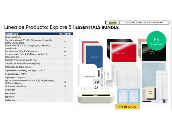 Cricut - MAQUINA DE CORTE EXPLORE 5 BI-VOLT USB-PLUG, COLO CREMA + KIT DE HERRAMIENTAS ESSENTIAL PARA 65 PROYECTOS.