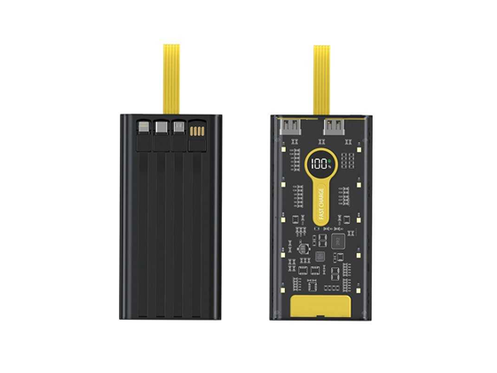 Agiler - CARGADOR MOVIL AGILER (POWER BANK), BACKUP BATTERY, 20000MAH,, SALIDAS MICRO USB, USB TIPO C, TRANSPARENTE