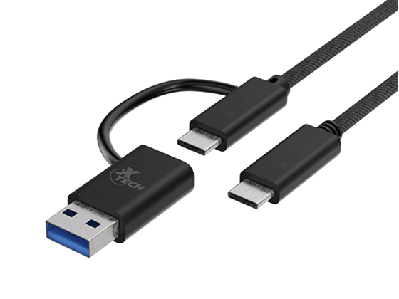 Xtech - CABLE XTECH SPLITTER USB-C A USC-C + USB-A (XTC-532)