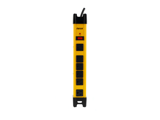 Forza - PROTECTOR DE SOBRETENSIÓN FORZA FSP-806 – 2200W / 1200J, 6 SALIDAS, ESTRUCTURA METÁLICA, INDICADOR LED