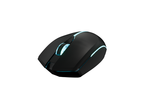 Xtech - MOUSE WIRELESS OPTICAL, 4 BOTONES, LUCES LED, 3200 DPI, ADAPTADOR USB, NEGRO