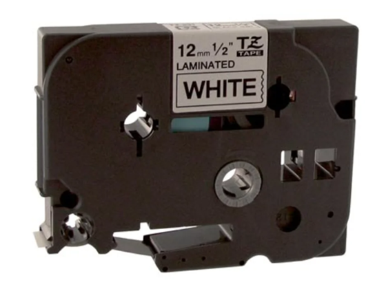 Brother - CINTA BROTHER  TZE231G 1/2" LAMINADA ESTANDAR TRANSPARENTE CON ADHESIVO EXTRA FUERTE, NEGRO SOBRE BLANCO, 0.47" X 26.25' - COMPATIBLE CON IMPRESORAS PTD220 Y PT-H110.