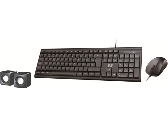 Agiler - TECLADO MOUSE BOCINA COMBO, USB, NEGRO, (AGI-9880)