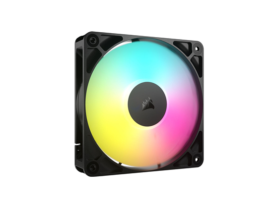 Corsair - ABANICO RS120 ARGB PARA CASE 120MM NEGRO, RODAMIENTO MAGNETICO, CONECTOR PWM 4 PINES EN CADENA