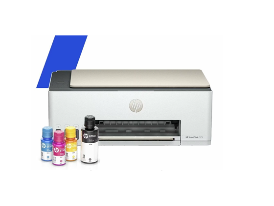 HP - IMPRESORA SMART TANK 523 - ALL IN ONE PRINTER- SISTEMA DE TINTA CONTINUA - COLOR - PRINT SPEED BLACK: ISO, UP TO 12 PPM, DRAFT, UP TO 20 PPM. (12000 PAGINAS NEGRO) PRINT SPEED COLOR: ISO, UP TO 5 PPM, DRAFT, UP TO 20 PPM. (6000 PAGINAS COLOR) SCAN RESOLUTION, OPTICAL UP TO 1200 X 1200 DPI. COPY RESOLUTION: UP TO 1200 X 1200 DPI. USB 2.0. UTILIZA LOS CARTUCHOS GT53 - GT52, COLOR BLANCA CON GRIS