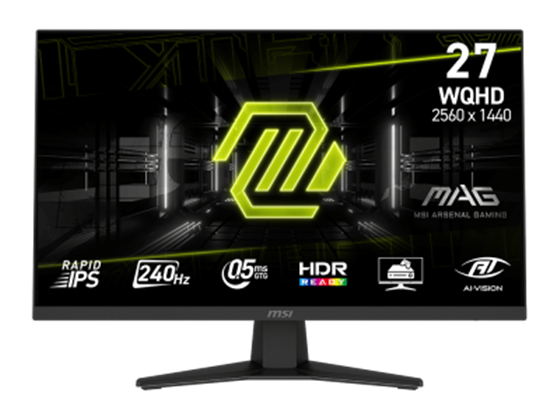 Msi - MONITOR MSI MAG 274QF X24, GAMING, 27", FLAT, WQHD (2560 X 1440) , 240 HZ, RAPID IPS, COLOR NERO